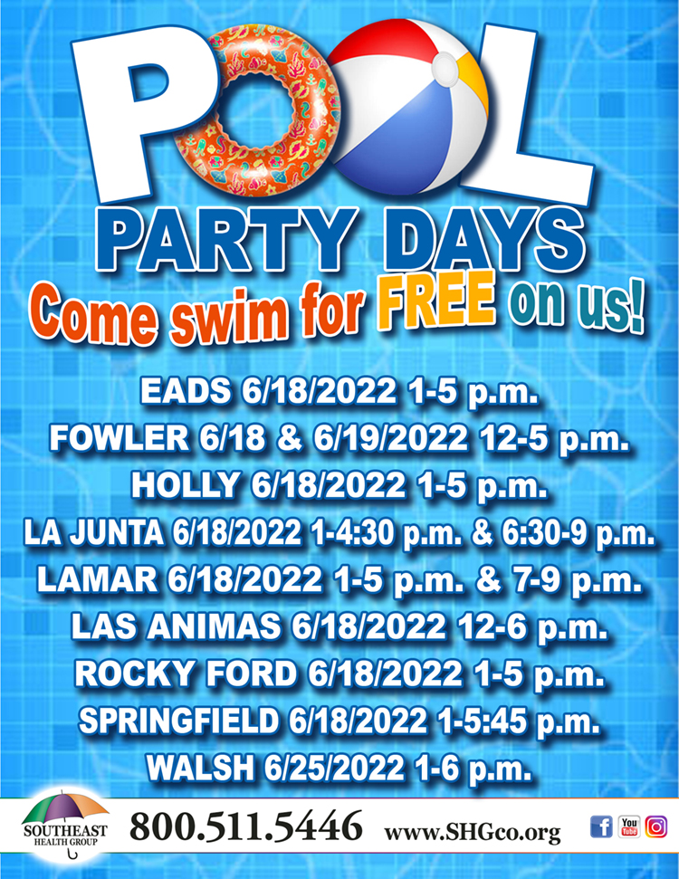 SE Health Group Sponsors Free Pool time in Springfield June 18th & Walsh June 25th