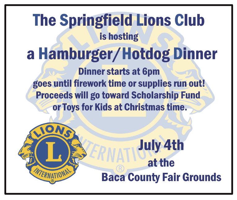 Lions club 4th of July dinner