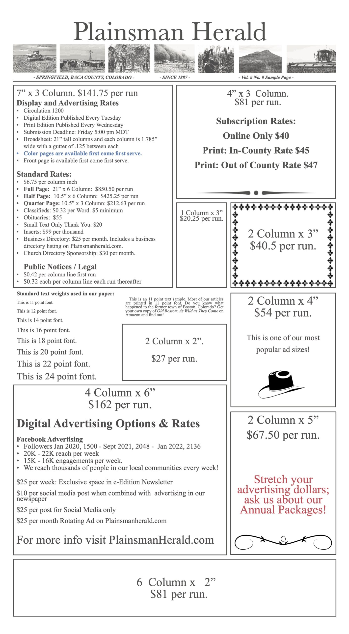 Print Ad Plainsman Herald
